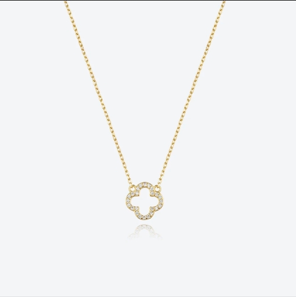 Sterling silver diamond necklace - Picture 4 of 7